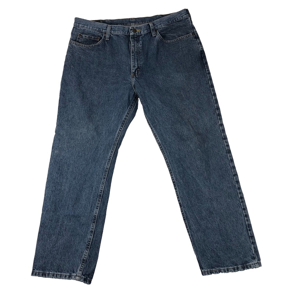 Wrangler Jeans Men's Size‎ 38x29 Denim Blue Straight Leg Regular Fit (38x28)